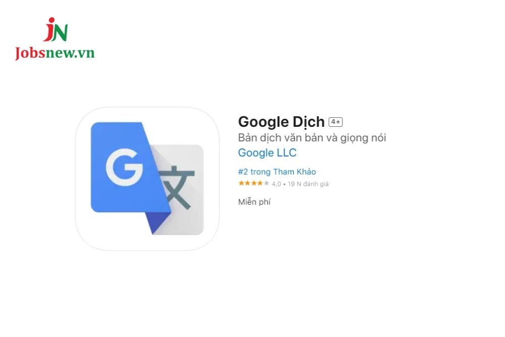 App phiên dịch trên điện thoại Google Dịch