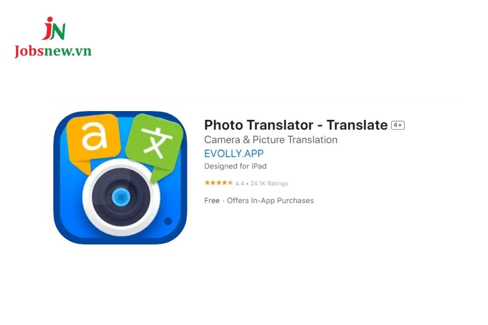 App phiên dịch bằng hình ảnh Photo Translator