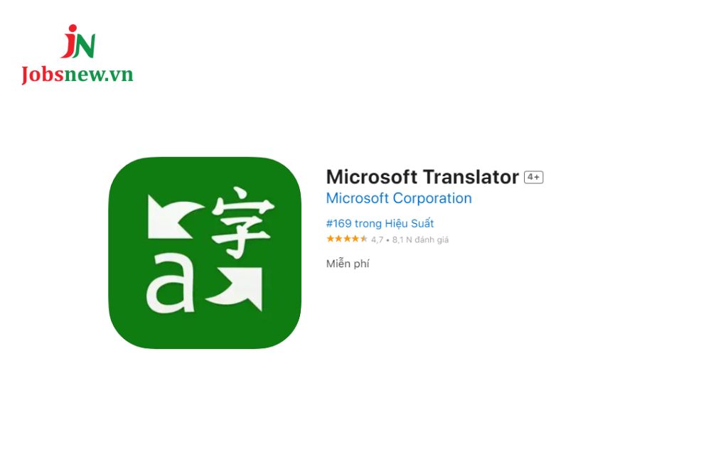 App phiên dịch trên điện thoại Microsoft Translator