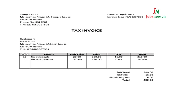  tax invoice là gì 