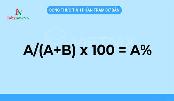 công thức tính phần trăm trong excel