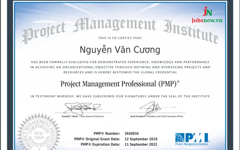 chứng chỉ Project Management Professional