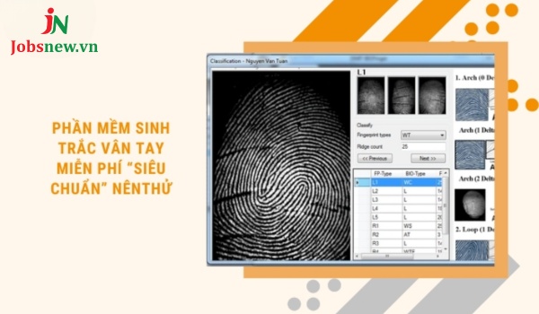 Phần mềm sinh trắc vân tay miễn phí