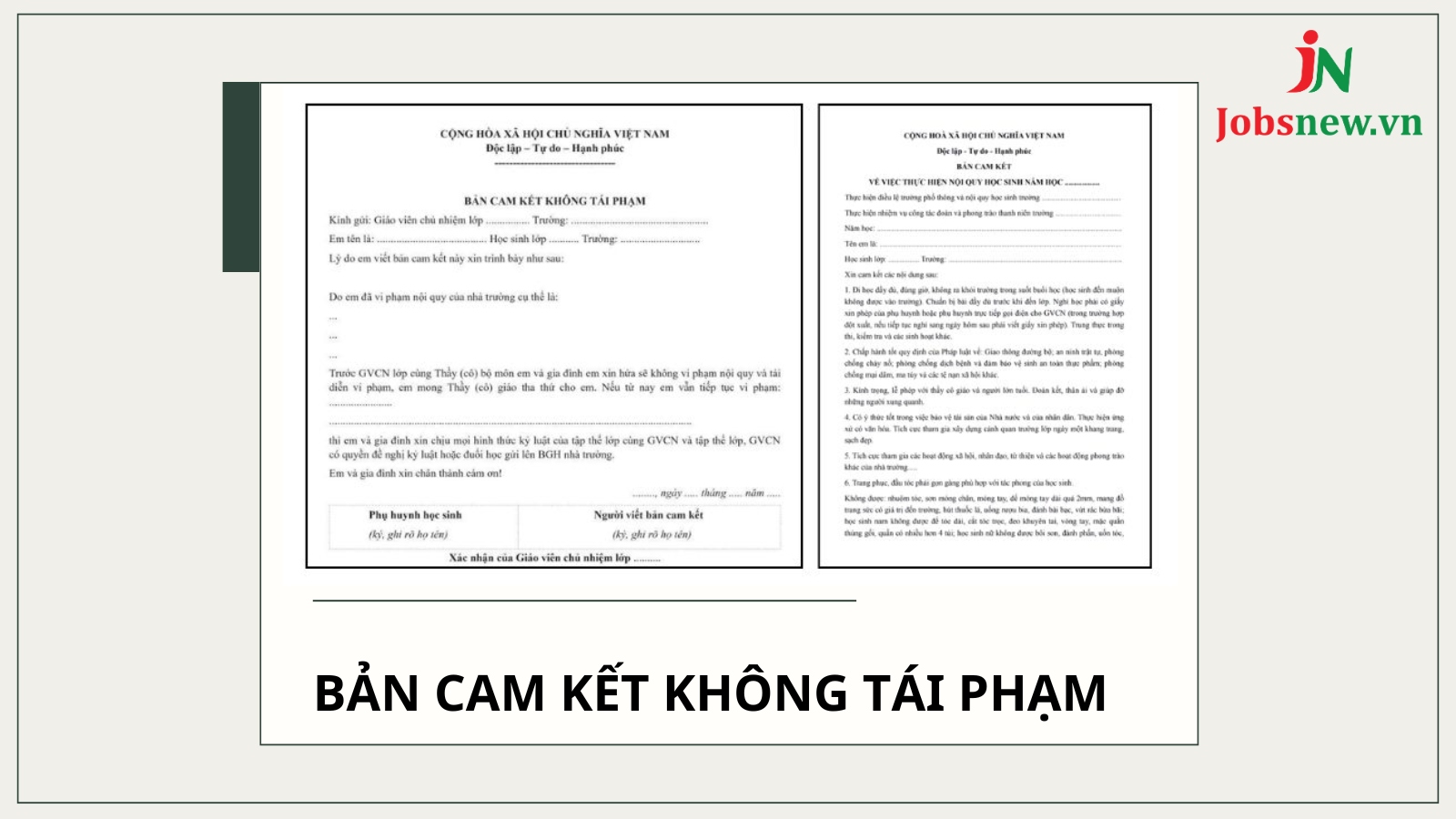 Bản cam kết cần có nội dung gì?