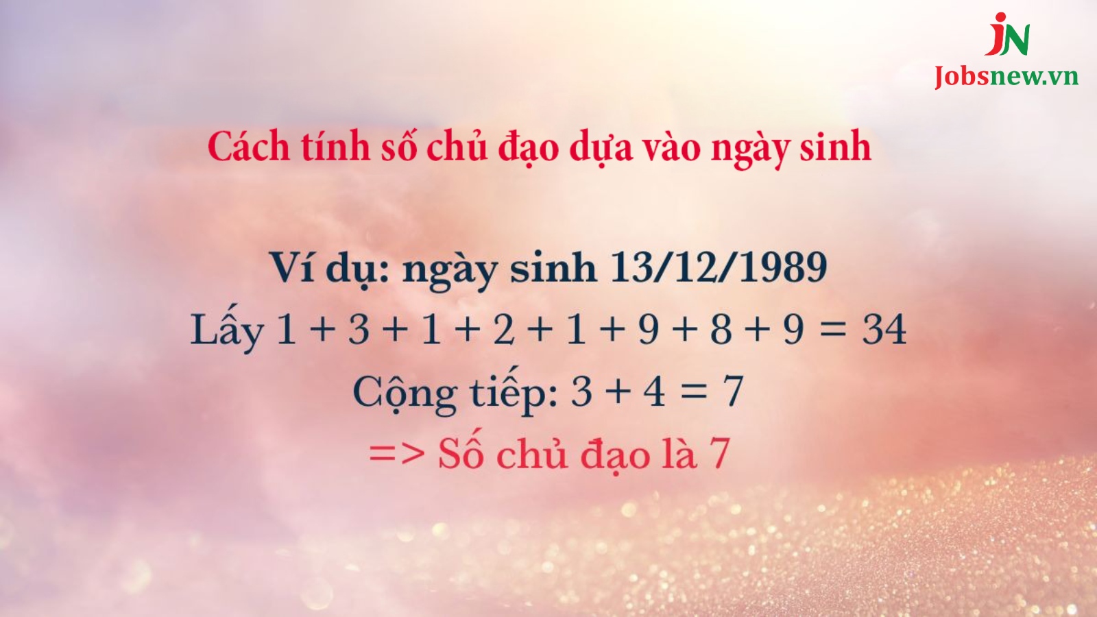 Cách tính số chủ đạo theo ngày sinh