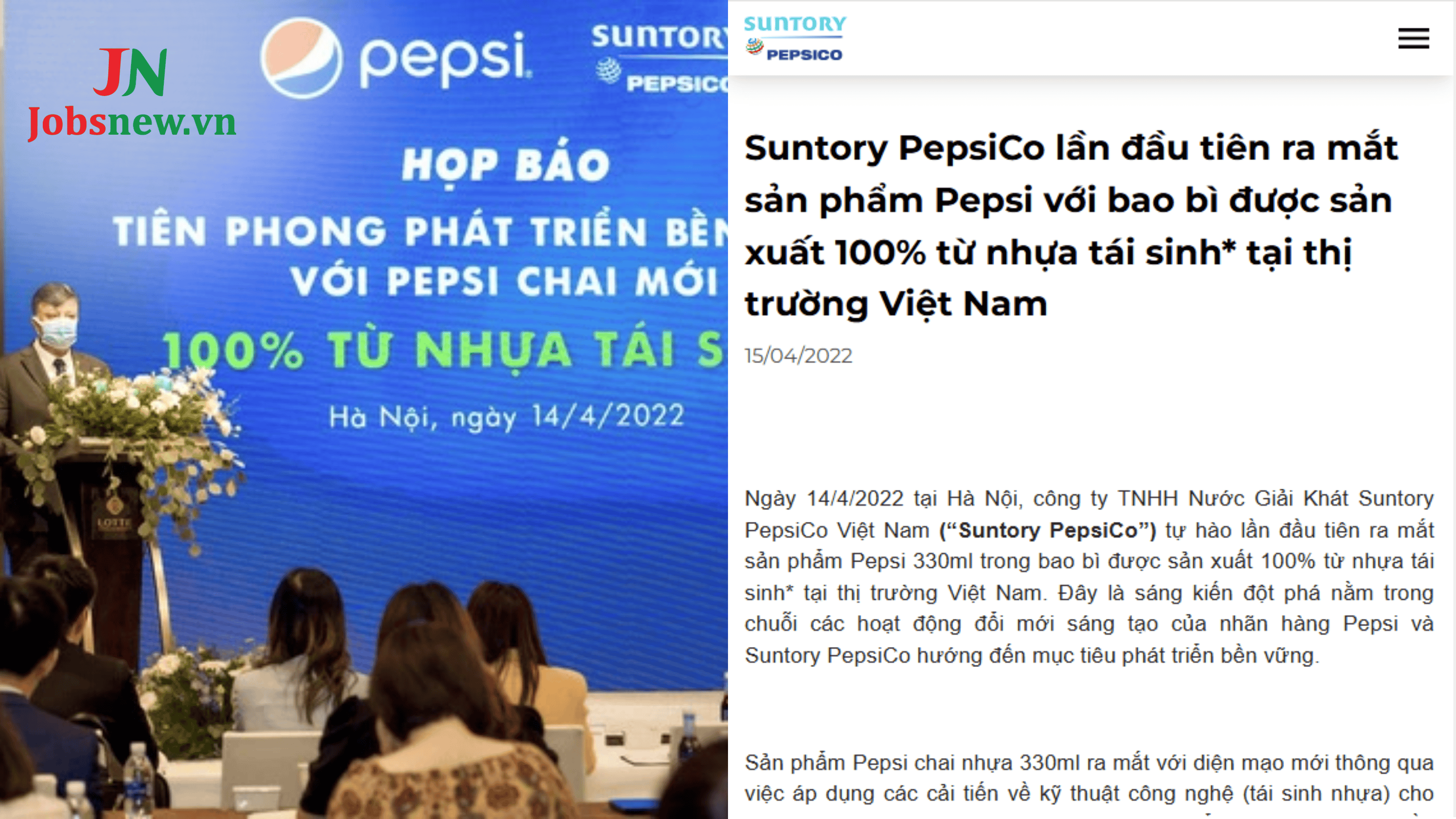 Mẫu thông cáo báo chí ra mắt sản phẩm mới Pepsico