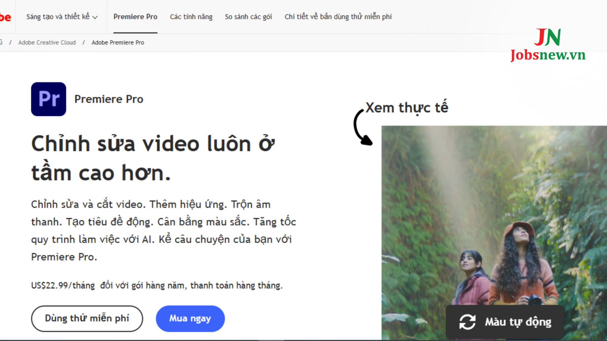 Adobe Premiere Pro – Phần mềm dựng phim chuyên nghiệp